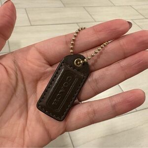 Vintage Coach Dark Brown Leather hangtag